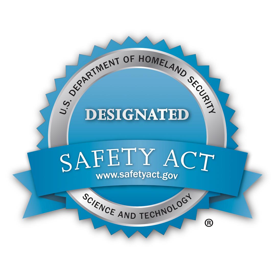 U.S. Department of Homeland Security Safety Act Certification badge